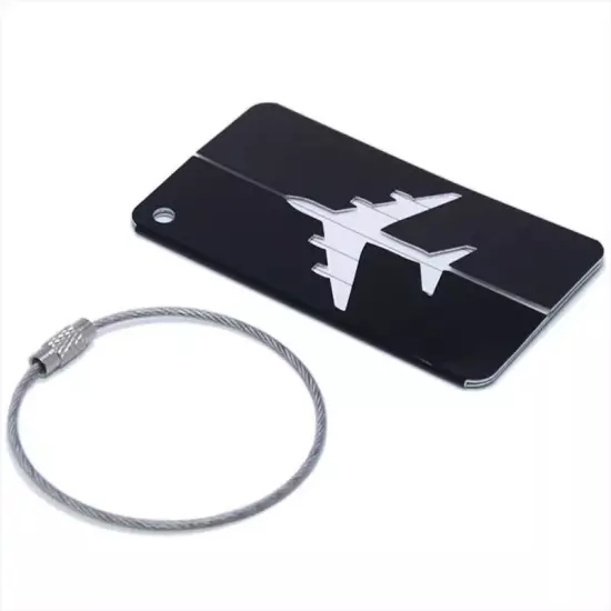 Set of 3 - Luggage Tags Travel Suitcases Bag Tag Name ID Card Label Aluminum