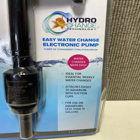 Top Fin Pump Hydro Change Easy Water Change Electronic Pump Up To 10 Gal New