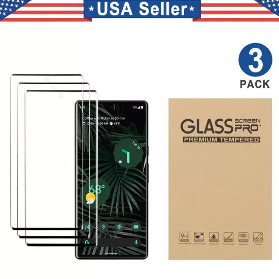 3PK Tempered Glass Screen Protector Google Pixel XL 3 4 5 6 7 7a 8a 8 9 Pro Fold