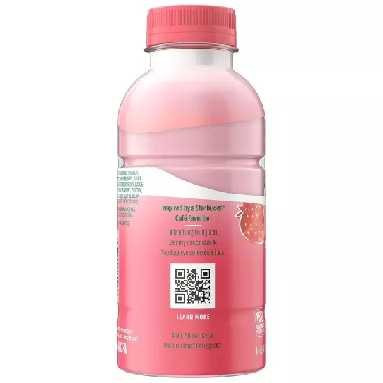 Pink Drink, Strawberry Acai with Coconut Milk, 14Oz Bottle