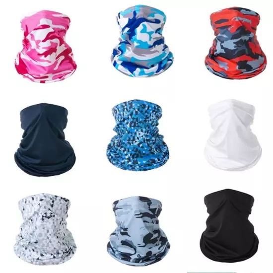 Elastic Face Masks Cooling Covering Breathable Neck Gaiter Bandana Wicking Scarf