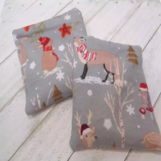 Handmade Christmas Holiday handwarmers reusable microwavable cold pack