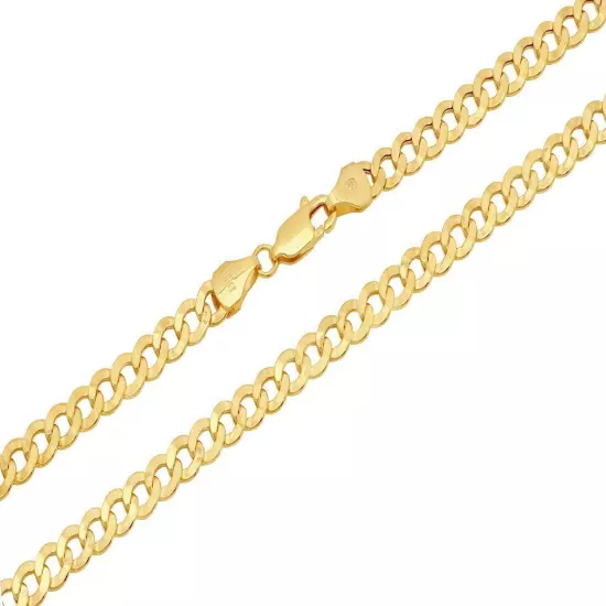 BRAND NEW 10k Yellow Gold 2mm-7.5mm Cuban Curb Link Chain Necklace16"-30" Hollow