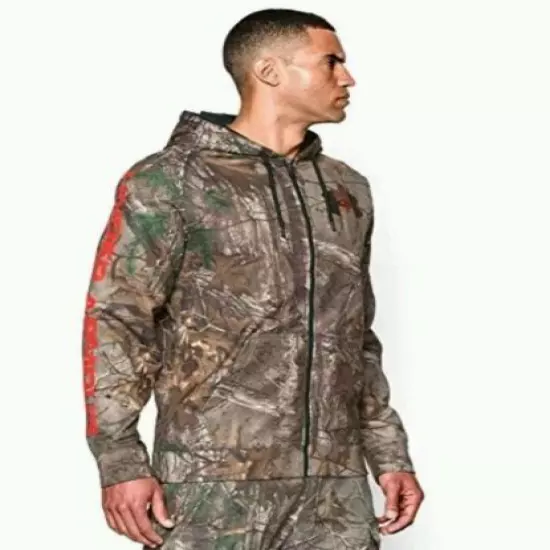 NEW Under Armour INFRARED RealTree Camo FZ Loose Hoodie 1262479-946 $95 Sz M-XL