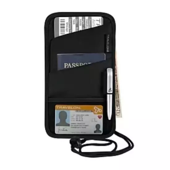 Travelon Passport ID & Boarding Pass Holder bag, wallet purse back