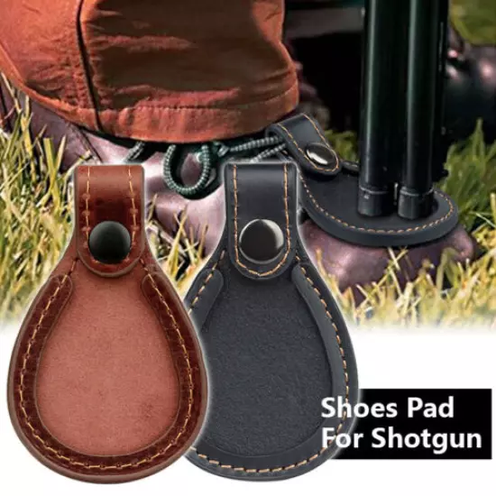 Shotgun Barrel Rest Skeet Trap Shooting Brown Leather Toe Protector Pad