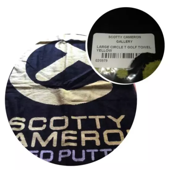 SCOTTY CAMERON "LARGE CIRCLE T GOLF TOWEL - YELLOW ” NWT