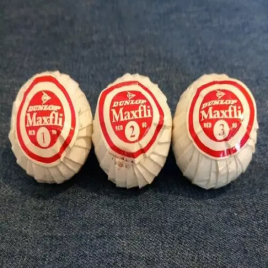 Dunlop Maxfli Red 90 - Vintage Golf Balls x 3 Collectible Unwrapped/Unopened 