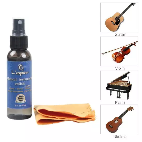 60ml Guitar Fingerboard Nursing Oil Fretboard Lemon Cleaning + Set Cloth HOT