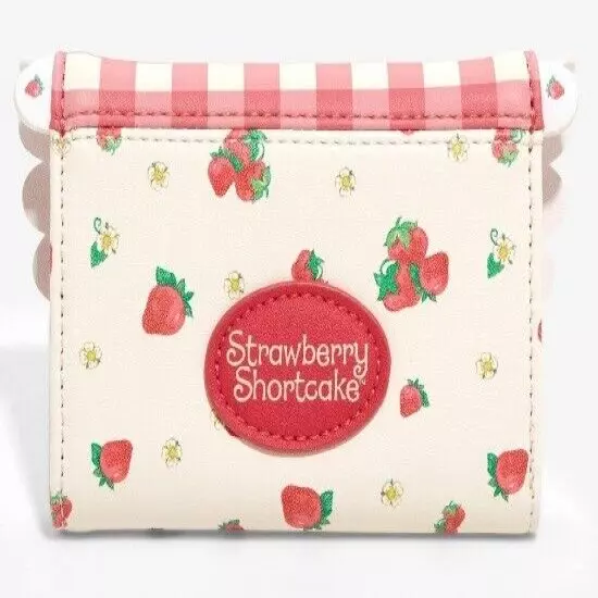 Strawberry Shortcake Gingham Mini Backpack Bag & Wallet Cardholder Set New