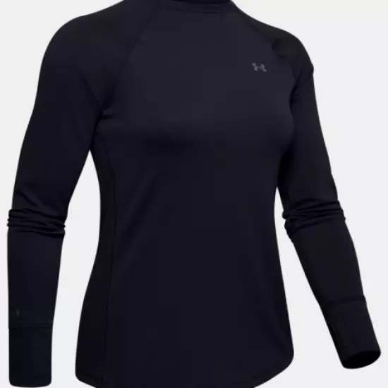 Under Armour 1343321 Womens UA ColdGear Base 2.0 Top Baselayer Crew Shirt, Black