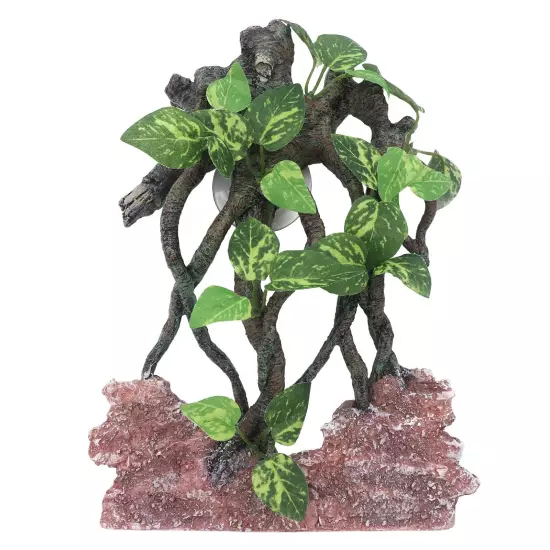 Reptile Terrarium Climb Corner Tree Branch Rock Background Decoration with Su...