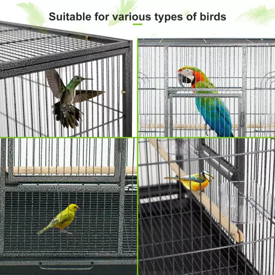 Multiple Sizes Rolling Bird Cage for Small Parrot Cockatiel Parakeet Cage Play