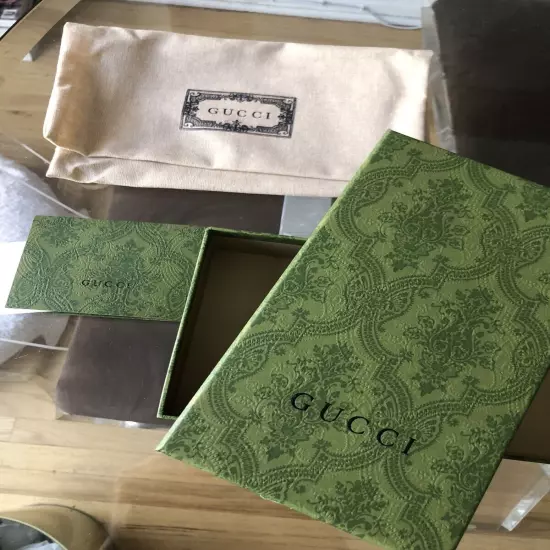 Gucci Gray Passport Holder With GG Monogram 