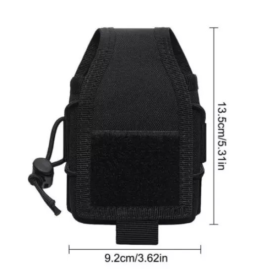 Tactical MOLLE Walkie-talkie Bag Waist Bag Portable Leather Case Bag Belt Bag