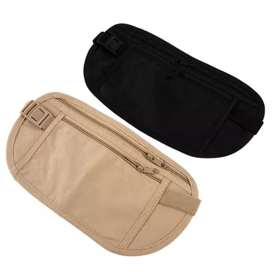 Invisible Travel Waist Packs Pouch for Passport Money Belt Bag Hidden Wal-lq_