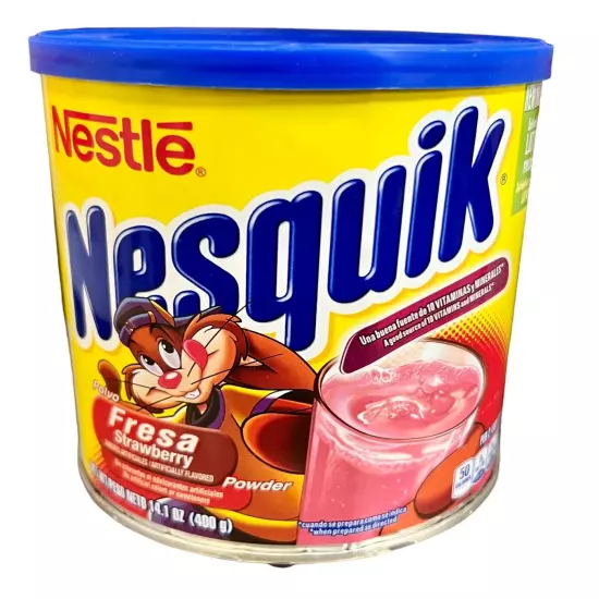 Nesquik Fresa Strawberry Milk Powder 14.1 oz Nesquick