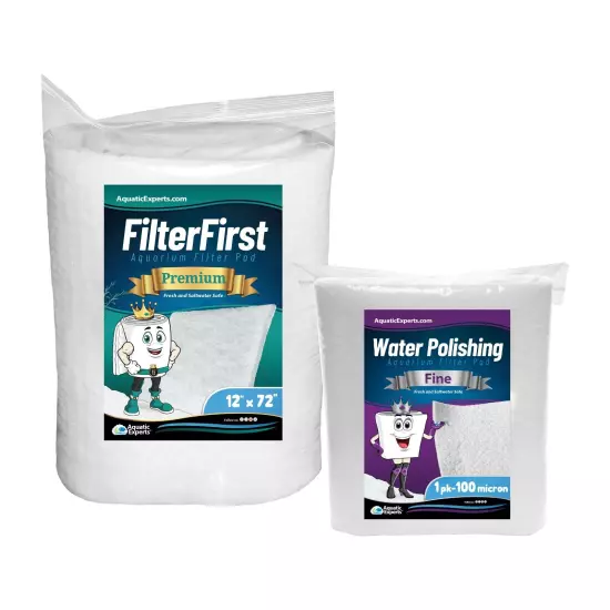 FilterFirst Premium True Dual Density Filter Roll For Aquarium - 3/4" - 1" Thick