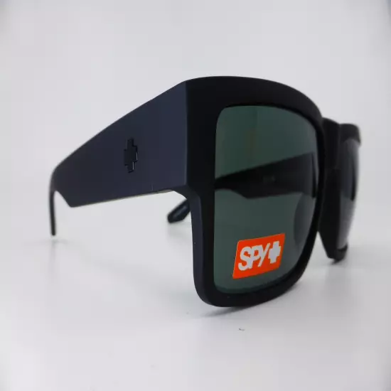 SPY+ Sunglasses CYRUS Matte Black - Happy Grey Green Lens - 673180374863