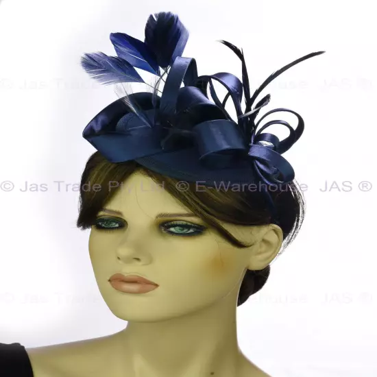 Spring Racing Race Party Melbourne Cup Feather Headband Hairband Clip Fascinator