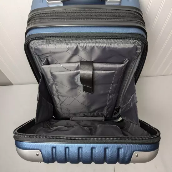 Level8 Grace Expandable Carry-On 20 Inch Blue Hardside Suitcase Spinner Luggage