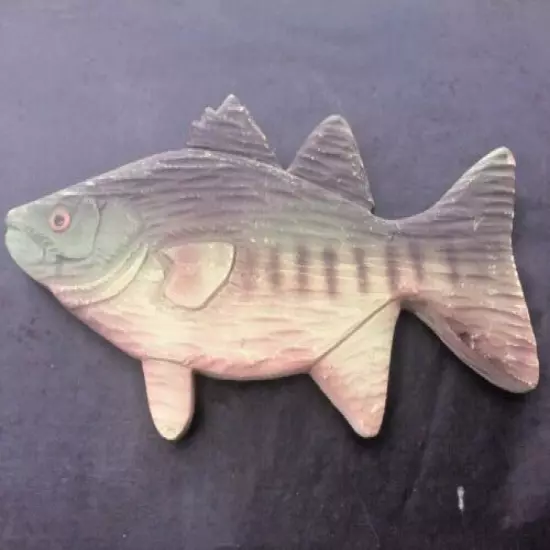 Trout Bass FISH WALL PLAQUE ART Cabin Lodge Mountain Home Hunting Fishing Decor