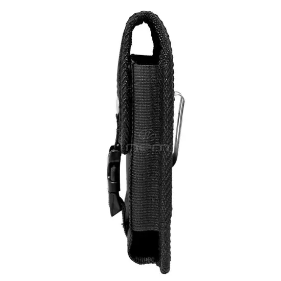 For iPhone 16 PRO MAX Rugged Belt Clip Loops Heavy Duty Buckle Nylon Pouch Black