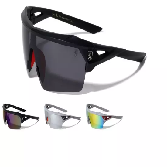 Half Frame Premium Sport Polarized Sunglasses New Wrap Around USA