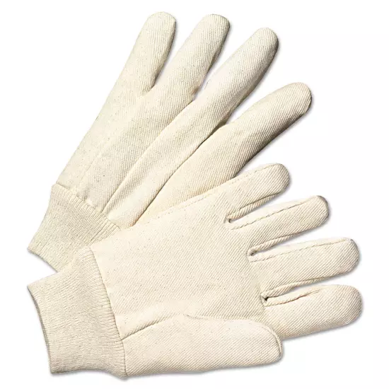 ANCHOR Light-Duty Canvas Gloves White 12 Pairs 1110