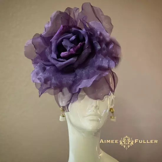 Champagne Yellow Rose Kentucky Derby Fascinator Bridal Flower Royal Ascot Hat