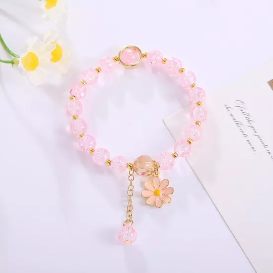 Crystal Bracelet Daisy Bracelet Beads Cute Girly Fashion Gelang Accessories C2N9