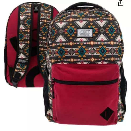 Hooey Recess Black & Maroon Aztec Backpack