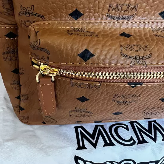 MCM Cognac / Brown Medium Backpack