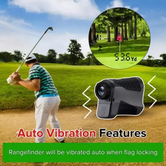 BOBLOV Golf Range Finder 650Yard 6X Magnification Speed/Flag/Slope Flag Free Bag