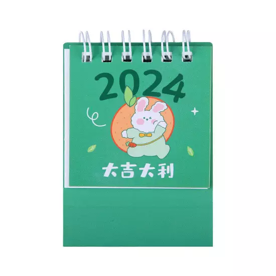 2024 Calendar Delicate Cute Refreshing Mini Desktop Notepad Coil Calendar BoJO