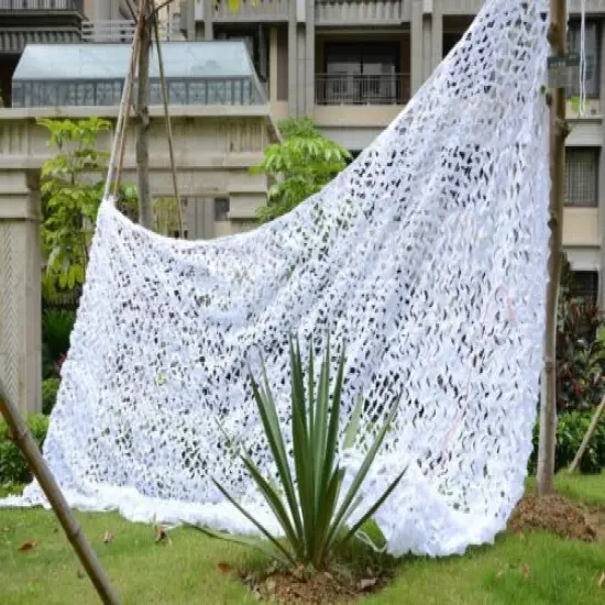 White Mesh Military Camouflage Net Garden Awning Outdoor Hide Sun Shelter Shade