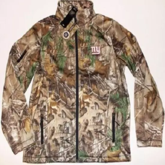 L 3XL Mens Realtree Xtra NFL New York Giants Huntsman Softshell Jacket Camo Coat