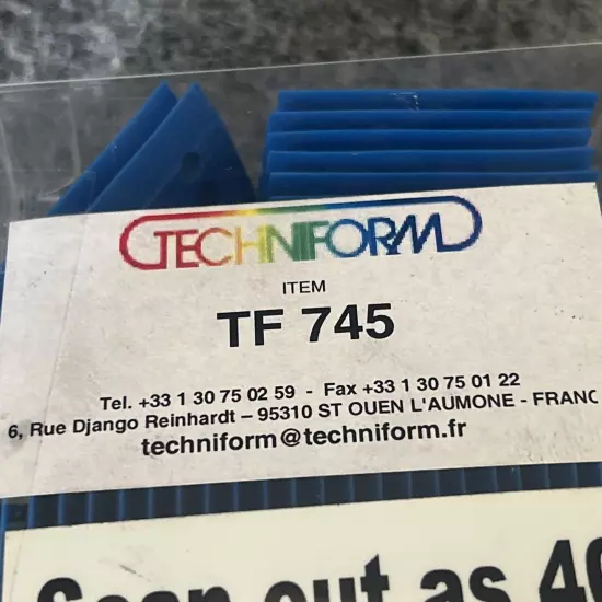 Lot of 40 Techniform TF 745 Vacuum squeegee for Getgate motion picture printer