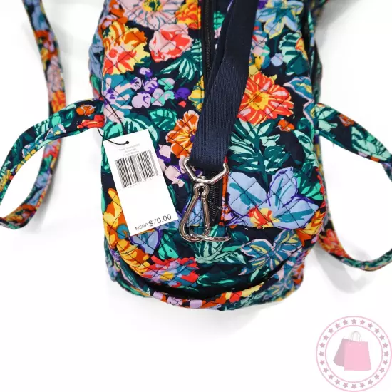 NWT ❤️ vera bradley Happy Blooms Small 18" Duffel Navy Floral Overnight Bag