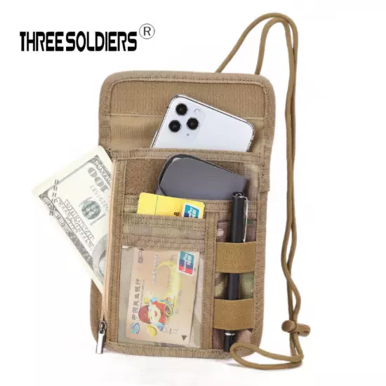 Tactical ID Card Case Holder Neck Lanyard Credit Card Organizer Wallet Pouch