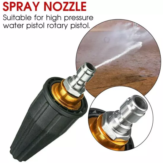 3600PSI High Pressure Washer Release Jet Wash Quick Rotating Turbo Nozzle Tip