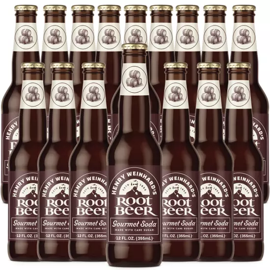 Henry Weinhard's Root Beer 16 Pack Premium Craft Soda