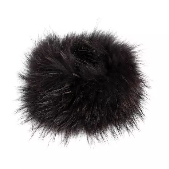 Women's Headband Genuine Raccoon Fur Knitted Neck Warmer Furry Fur Hairband