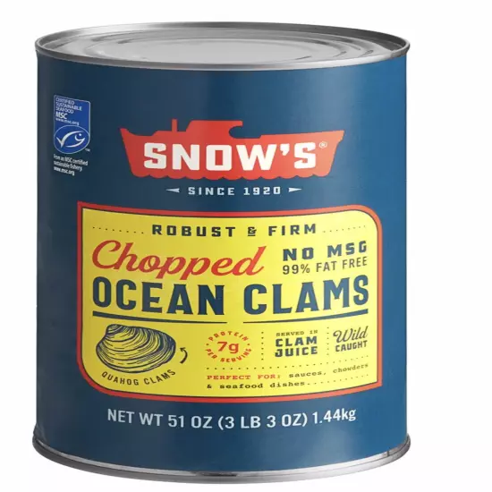 Freeze Dried Canned Chopped Clams - Taken From 51 oz Can Of Snow’s Clams!