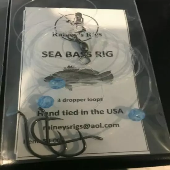 Sea Bass Rigs - Surf, Pier, Boat - Quality Fishing Rigs Hand Tied (5) Very High 