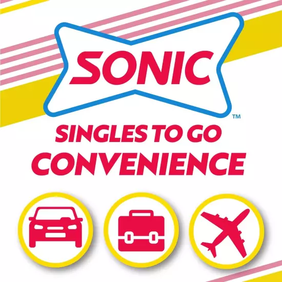 Sonic Singles to Go Powdered Drink Mix, Strawberry Lemonade, 6 Sticks per Box