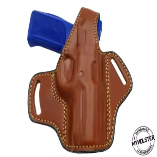 OWB Thumb Break Leather Belt Holster Fits GLOCK22