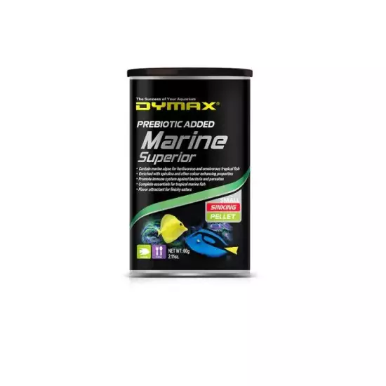 Dymax Marine fish food Superior, Sinking Small Pellet (2.11oz/60g)