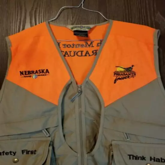 Bob Allen Nebraska youth mentor front loading hunting vest size L. (41)