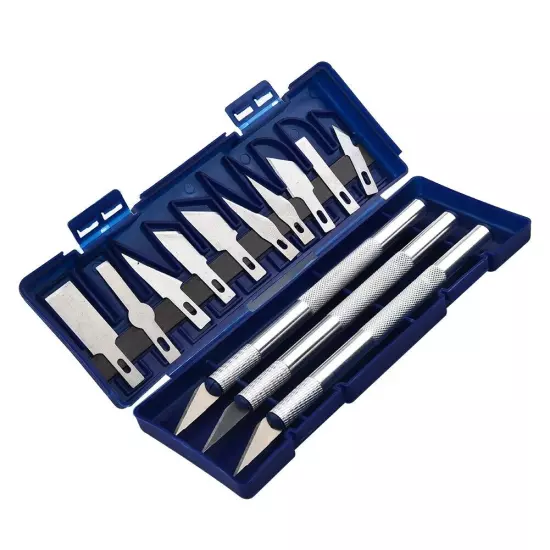 13Pcs Precision Cutter Blades Handle Set DIY Arts Craft Hand Carving Tool Kit AU